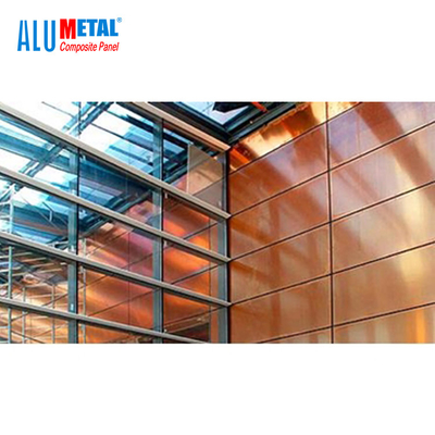 Aluminiowy metalowy panel kompozytowy 1000 mm anodowana ognioodporna miedź