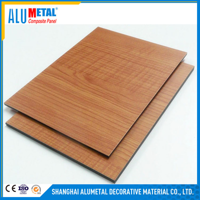 2440 mm 3 mm drewniany aluminiowy panel kompozytowy anodowany na ścianę zewnętrzną