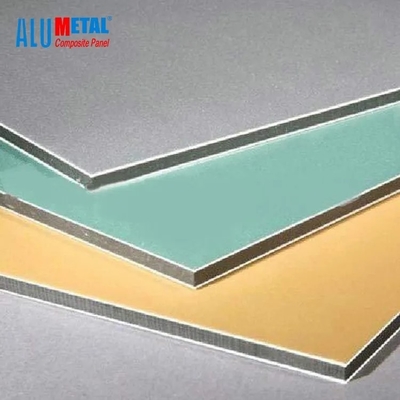 Szczotkowany aluminiowy panel kompozytowy PVDF 4 mm 0,3 mm aluminiowe panele ścienne