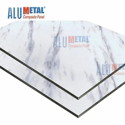 Brązowy marmurowy wzór pokryty aluminiowym panelem kompozytowym 3D Zewnętrzna ściana