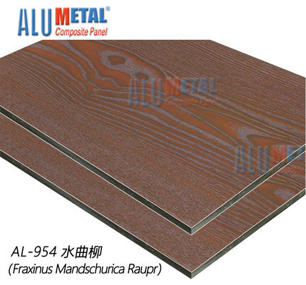 1220X2440mm Nano Surface Drewniany aluminiowy panel kompozytowy Acp Sheet Exterior 10mm