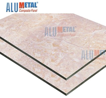 2440 mm Anodowany marmurowy panel kompozytowy z aluminium Arkusz Acp Biała płyta aluminiowa 7 mm