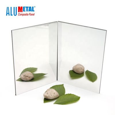 Srebrny aluminiowy panel kompozytowy A2 FR Mirror 1220 mm Okładzina ścienna ACP 0,5 mm