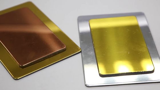 Anodowany 4mm 5086 Lustrzany aluminiowy panel kompozytowy Złoty arkusz 1570mm