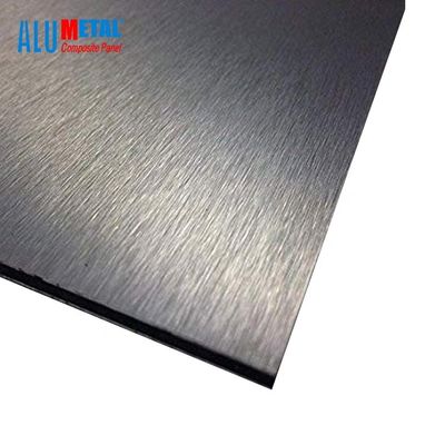 Faliste szczotkowane panele dachowe z blachy aluminiowej ACP 1000 mm 6 mm LDPE