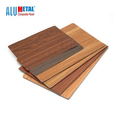 4mm 5800mm Drewniany aluminiowy panel kompozytowy Aluminiowy panel przegrodowy FEVE
