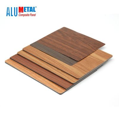 4mm 5800mm Drewniany aluminiowy panel kompozytowy Aluminiowy panel przegrodowy FEVE