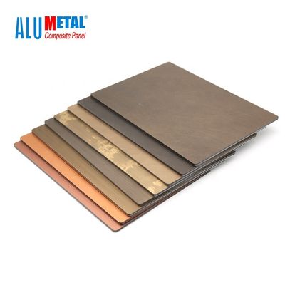 Panel kompozytowy ze stali 3 mm PVDF Acm Aluminiowy panel kompozytowy Miedź perłowy 1250 mm