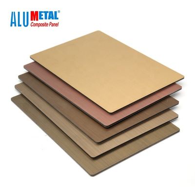 Panel kompozytowy ze stali 3 mm PVDF Acm Aluminiowy panel kompozytowy Miedź perłowy 1250 mm