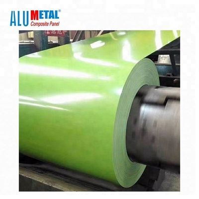 Kolorowa 8011 2500 MM Powlekana aluminiowa cewka Powlekana PVC aluminiowa cewka wykończeniowa 0,06 MM
