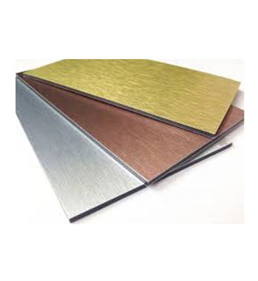 0,15 mm 6 mm szczotkowany aluminiowy panel kompozytowy ze stopu 1250 x 2440 mm Rdzeń PE