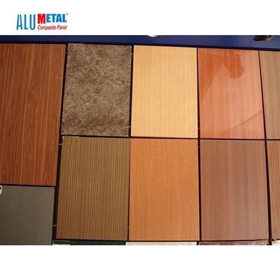 Ściana zewnętrzna 3 mm Drewniany aluminiowy panel kompozytowy z recyklingu
