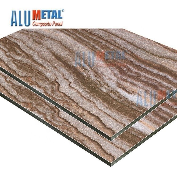 0,08 mm 6 mm Drewniany plastikowy marmurowy aluminiowy panel kompozytowy Zewnętrzna okładzina ścienna Odm